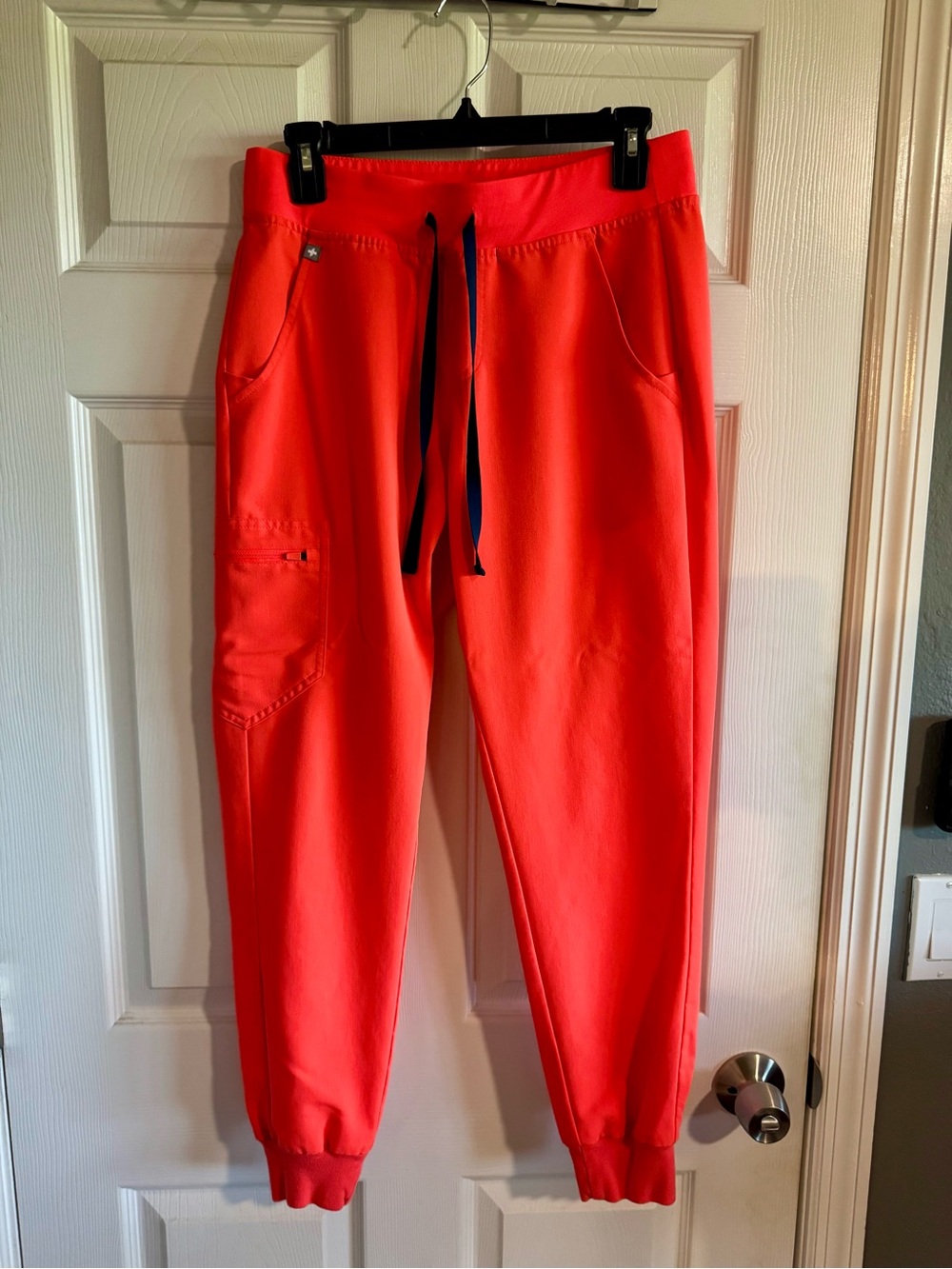 Zamora Neon Coral Jogger Pants with Drawstring